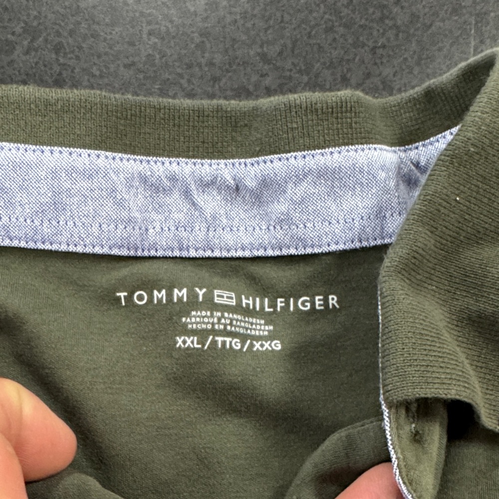 Tommy Hilfiger Olive Green Casual Button Down Shirt - Picture 4 of 6